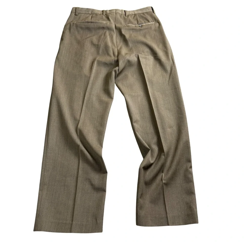 Banana Republic 100 % Wool Dress Pants Men 32x30 Brown Lightweight Relaxed Fit